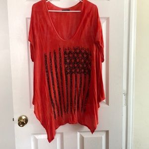 Lauren Moshi signature American flag top
